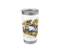 Harry Potter Harry Potter Hufflepuff Floral Gobelet isotherme en acier inoxydable double paroi
