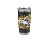 Harry Potter Harry Potter Hufflepuff Floral Gobelet isotherme en acier inoxydable double paroi