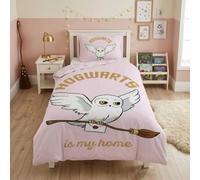 Aymax! Parure de lit réversible Hedwige la Chouette (Harry Potter) Rose 140x200 cm