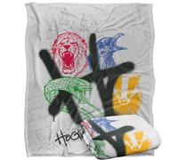 Harry Potter Hogwarts Graffiti Plaid Ultra Doux au Toucher Soyeux - 152 x 127 cm