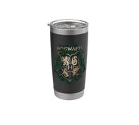 Harry Potter Hogwarts Green and Gold Floral Crest Gobelet isotherme en acier inoxydable double paroi
