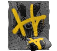 Harry Potter Hufflepuff Graffiti Plaid Ultra Doux au Toucher Soyeux - 152 x 127 cm