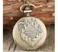 HARRY POTTER MONTRE GOUSSET CARTE MARAUDEUR + POCHETTE ET BOITE GRAVÉES