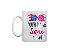Harry Potter - Mug JUST AS SANE (Taille unique) (Blanc/Noir/Rose)
