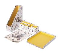 Harry Potter Organiseur de Bureau 5 pièces pour Documents et Fournitures Blanc / Jaune