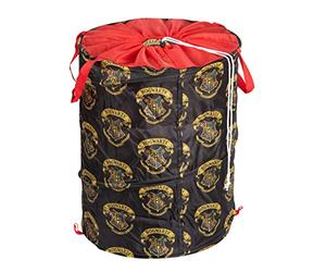 Harry Potter Panier de rangement pliable avec cordon de serrage, pour chambre d'enfant, motif Poudlard, noir, 50 x 38 cm