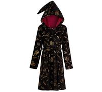 Harry Potter Peignoir à capuche pour femme et adolescent Les Reliques de la Mort, Noir , M