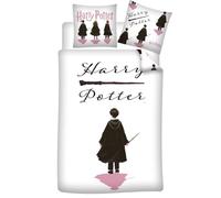 Aymax! Parure de lit Harry Potter réversible Housse 140x200 cm et taie 65x65 cm Certifiée Oeko-Tex