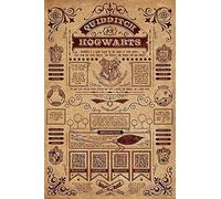 Harry Potter Poster Quidditch at Poudlard (61 cm x 91,5 cm) + coffret cadeau blanc prêt à offrir
