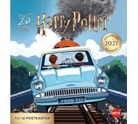 Harry Potter Postkartenkalender 2027: Magischer Monatskalender für alle Fans von Harry Potter, mit Illustrationen zu ikonischen Szenen der Filmreihe. Kalender zum Aufstellen oder Aufhängen