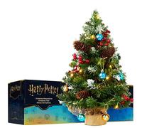 Harry Potter Sapin de Noël avec 12 Boules, Mini Sapin Artificiel 50cm avec Guirlande Lumineuse LED Blanc et Extrémités Givrées, Décoration de Noël (Multi Harry Potter)