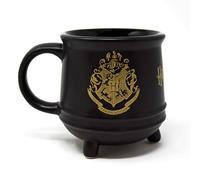 Harry Potter SCMG24474 Mug Chaudron en céramique-Emblème Poudlard 511ml / 18oz, Noir et doré