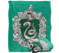 Harry Potter Slytherin Rough Crest Plaid Ultra Doux au Toucher Soyeux - 152 x 127 cm