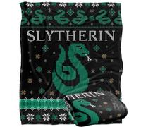Harry Potter Slytherin Ugly Christmas Sweater Plaid Ultra Doux au Toucher Soyeux - 152 x 127 cm
