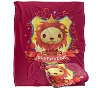 HARRY POTTER Watercolor Gryffindor Crest Plaid Ultra Doux au Toucher Soyeux - 152 x 127 cm