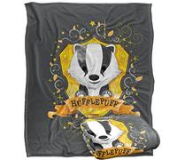 Harry Potter Watercolor Hufflepuff Crest Plaid Ultra Doux au Toucher Soyeux - 152 x 127 cm