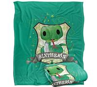 Harry Potter Watercolor Slytherin Crest Plaid Ultra Doux au Toucher Soyeux - 152 x 127 cm