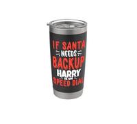 Harry Santa's Backup, nom drôle de Harry Christmas Gobelet isotherme en acier inoxydable double paroi