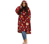 HarryPotter Couverture polaire surdimensionnée à capuche pour adultes Taille L, Rouge, L