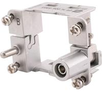 HARTING, châssis de connexion angulaire (M), taille 6B, pour 2 modules, section PE de 1 mm² - 2,5 mm² / 4 mm² - 10 mm²