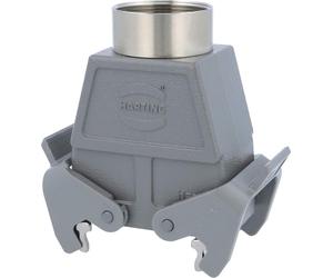 HARTING Han 10B Boîtier à douille haut, 1 sortie de câble droite M40, avec 2 étriers transversaux Raccord vissé M40 Plage de serrage 19,0 mm -