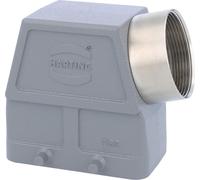 HARTING Han 10B Boîtier à douille haut, 1 sortie de câble latérale M40, pour 2 étriers (sur la partie inférieure) Raccord vissé M40