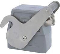 HARTING Han 10B Boîtier à douille haut, 1 sortie de câble latérale PG16, avec 1 étrier central Raccord vissé PG16 Zone de serrage