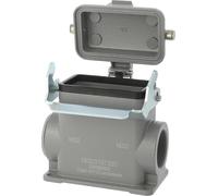 HARTING Han 10B Boîtier de socle haut, 1xM25 sortie de câble latérale, avec 1 étrier longitudinal avec capuchon de protection métallique - 1 pièce