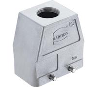 HARTING Han 10B CEM / haute température Boîtier à douille haut, 1xM25 sortie de câble droite, pour 2 étriers (sur la partie inférieure) Raccord vissé