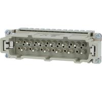 HARTING Han 10HvES avec 2 contacts de commutation Insert à broches (M) Connexion à ressort à cage, 12 pôles 10/2+PE 830 V - 500 V