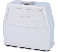 HARTING Han 16A CEM Boîtier à douille haut, 1xM25 sortie de câble droite, pour 1 étrier (sur la partie inférieure) Raccord à vis CEM M25