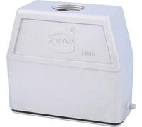 HARTING Han 16A CEM Boîtier à douille haut, 1xPG16 sortie de câble droite, pour 1 étrier (sur la partie inférieure) Raccord à vis CEM PG16