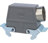 HARTING Han 16B Boîtier à douille haut, 1 sortie de câble latérale M40, avec 2 étriers transversaux Raccord vissé M40 Plage de serrage