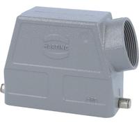 HARTING Han 16B Boîtier à douille haut, 1xPG29 sortie de câble latérale, pour 1 étrier (sur la partie inférieure) Raccord vissé PG29