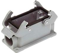 HARTING Han 16B Boîtier de socle haut, 2xM25 sortie de câble latérale, avec 2 étriers transversaux Raccord vissé M25 Plage de serrage 9,0 mm
