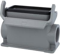 HARTING Han 16B Boîtier de socle haut, 2xM32 sortie de câble latérale, avec 1 étrier longitudinal Raccord vissé M32 Plage de serrage