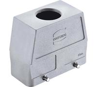 HARTING Han 16B CEM / haute température Boîtier à douille haut, 1xPG29 sortie de câble droite, pour 2 étriers (sur la partie inférieure)