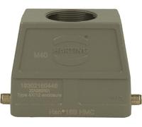 HARTING Han 16B HMC Boîtier à douille haut, 1 sortie de câble droite M40, pour 1 étrier (sur la partie inférieure) - 1 pièce