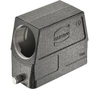 HARTING Han 16B M Boîtier à douille haut, 1 sortie de câble latérale M40, pour 1 étrier (sur la partie inférieure) - 1 pièce