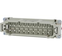 HARTING Han 16HvE avec 2 contacts de commutation, insert à broches (M), raccordement à vis, 18 pôles 16/2+PE 400 V/690 V - 500 V