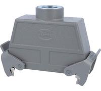 HARTING Han 24B Boîtier à douille haut, 1 sortie de câble droite M25, avec 2 étriers transversaux Raccord vissé M25 Plage de serrage 9,0 mm -