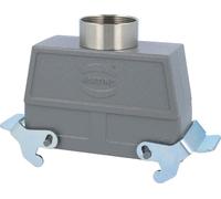 HARTING Han 24B Boîtier à douille haut, 1 sortie de câble droite M40, avec 2 étriers transversaux Raccord vissé M40 Plage de serrage 19,0 mm -