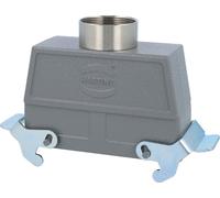 HARTING Han 24B Boîtier à douille haut, 1 sortie de câble droite M40, avec 2 étriers transversaux Raccord vissé M40 Plage de serrage 19,0 mm -