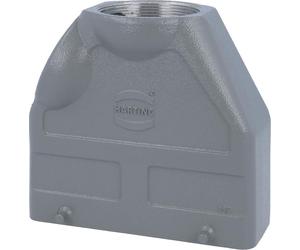 HARTING Han 24B Boîtier à douille haut, 1 sortie de câble droite M50, pour 2 étriers (sur la partie inférieure) Raccord vissé M50