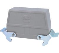 HARTING Han 24B Boîtier à douille haut, 1 sortie de câble latérale M40, avec 2 étriers transversaux Raccord vissé M40 Plage de serrage