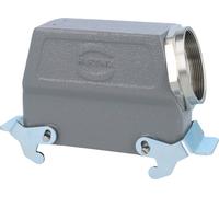 HARTING Han 24B Boîtier à douille haut, 1 sortie de câble latérale M50, avec 2 étriers transversaux Raccord vissé M50 Plage de serrage