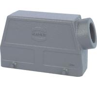 HARTING Han 24B Boîtier à douille haut, 1xPG21 sortie de câble latérale, pour 2 étriers (sur la partie inférieure) Raccord vissé PG21