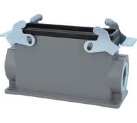 HARTING Han 24B Boîtier de socle haut, 1xM25 sortie de câble latérale, avec 2 étriers transversaux Raccord vissé M25 Plage de serrage 9,0 mm