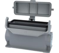 HARTING Han 24B Boîtier de socle haut, 1xPG21 sortie de câble latérale, avec 1 étrier longitudinal avec capuchon de protection en plastique - 1