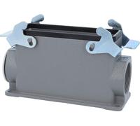 HARTING Han 24B Boîtier de socle haut, 1xPG29 sortie de câble latérale, avec 2 étriers transversaux Raccord vissé PG29 Zone de serrage